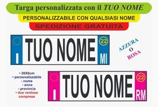TARGA PERSONALIZZATA NOME FOTO LOGO Regalo Unico Auto Moto CON VENTOSE