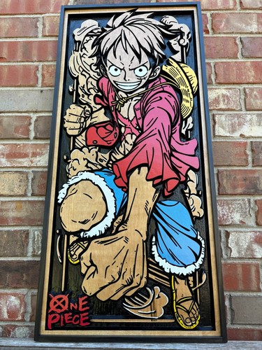 One piece rufy wood art - -,