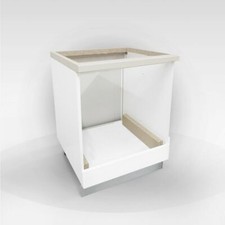 Mobile base da cucina per incasso forno e piano cottura bianco top cream 60 cm
