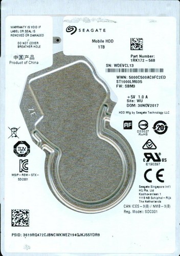 St1000lm035 1rk172 568 sbm3 - st1000lm035,, 1rk172-568,