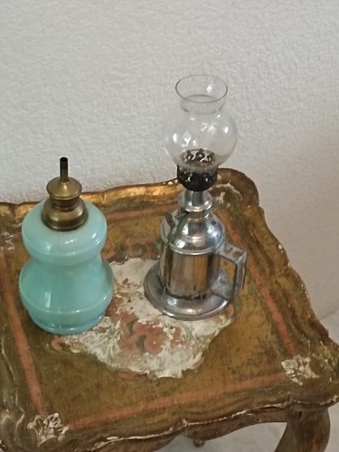 Lot lampes pigeon pétrole - lot,