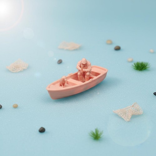 Barca pesca miniatura - da, in