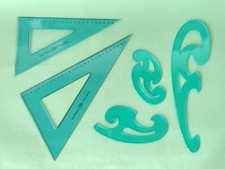 n 2 Squadrett2 Plexi  60° Vittorio Martini  Antica Fabbrica e n. 3 curvilinea