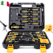 Set Cacciaviti Cacciavite 42 Pz Magnetici in Acciaio Cromo Vanadio Resistenti