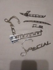 LOTTO 4 TARGHETTE SCRITTA STEMMA SCUDO ANTERIORE LAMBRETTA SPECIAL LI