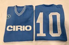 Maglia MARADONA NAPOLI Cirio 10 1984/85 Lanetta Numero Cucito Vintage Azzurra