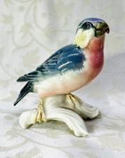 KARL ENS VOGEL CROSSBILL PARROT BIRD OISEAU BEC CROISE PERROQUET PORCELAINE VERT