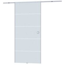 Homcom porta scorrevole - homcom, vetro
