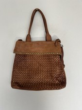 Borsa con borchie marrone Made