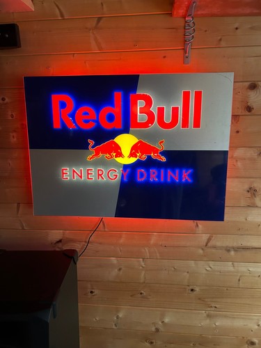 Red bull bar light sign - bar, sign/