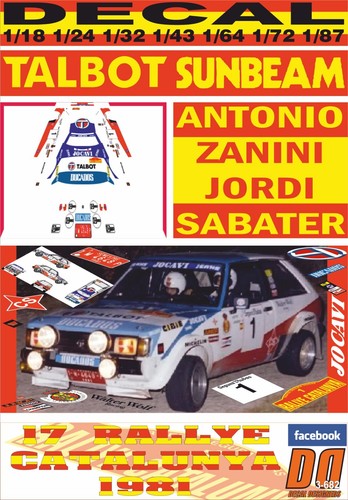 Decal talbot sunbeam - talbot,