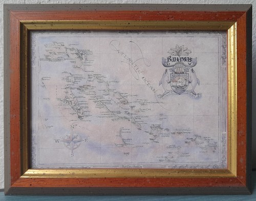 Quadro mappa bahamas 22 - mappa,