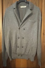 Cardigan Doppiopetto YRS Uomo  Taglia 46 Pura Lana Vergine 100%