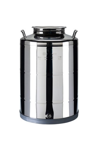 Bidone olio 25lt inox - bidone,
