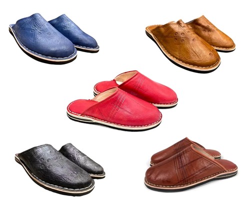 Babouches cuir bout - babouches,