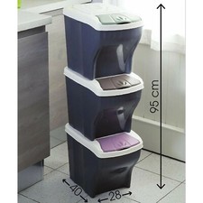 PATTUMIERA BAMA POKER ELEGANT TRIS RACCOLTA DIFFERENZIATA PATTUMIERE 3 PZ PEZZI