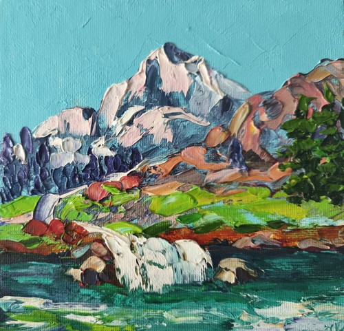 Dipinto olio originale 15x15cm - dipinto,