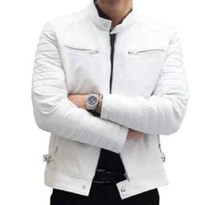 Giacca uomo pelle bianca - giacca,