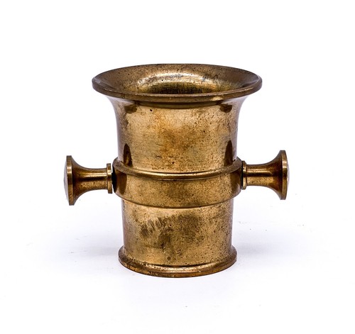 Mortaio vintage ottone 7 - mortaio, in