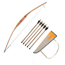 Anfänger Bogenset 80 cm Pfeilbogen mit Zielhilfe, Textilköcher, 5 Pfeile 400mm 