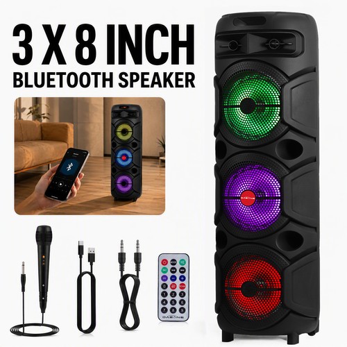 Altoparlante bluetooth triplo - altoparlante,