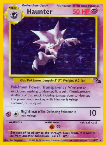 Haunter pokemon - haunter, 6/62