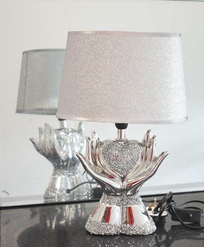 Lampada tavolo argento - lampada,