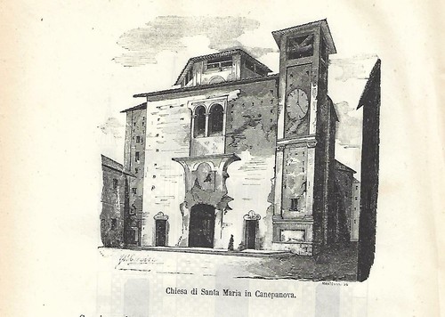 Stampa antica pavia chiesa - pavia,