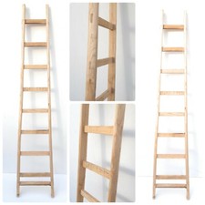 Scala scaletta legno massello a pioli in faggio ,soffitta camper barca garage  