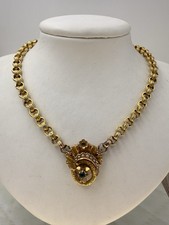 collana necklace  con centrale   Old gold ORO ANTICO 12 KT fine800-inizi 900