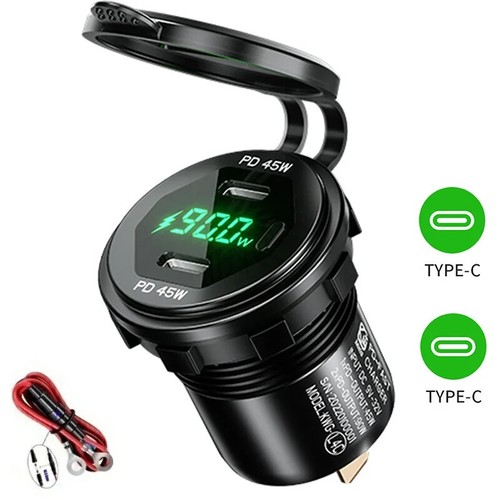 Caricabatteria auto usb - usb, pd