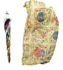 RARO ADDOBBO DI NATALE VINTAGE UPIM 1950 VETRO  PALLA ALBERO DI NATALE VECCHIA