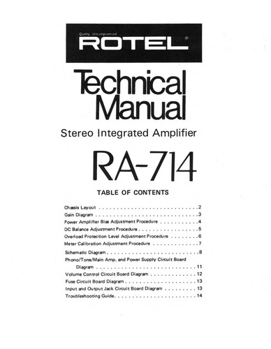 Manuale servizio rotel - manuale, di