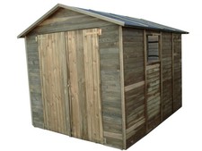 Capanno da giardino NOVA per attrezzi in legno impregnato, LAP 240x227x304 cm