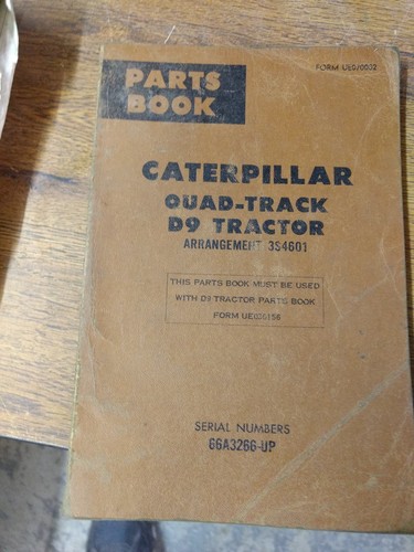 Manuale ricambi caterpillar - ricambi, d9