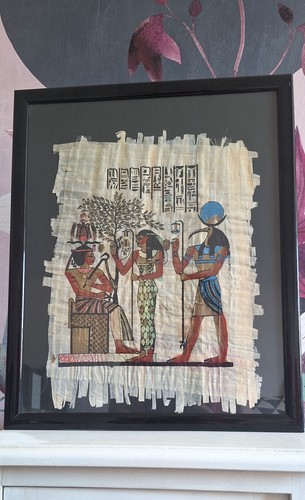 Quadro papiro egiziano dipinto - papiro,