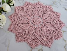 Crocheted cotton doily - cotton,