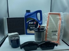 KIT TAGLIANDO 4 FILTRI 5 LT OLIO ELF 5W30 RENAULT CAPTUR 1.5 DCI E PATTINI