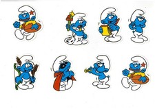 Puffi smurfs adesivi - puffi,