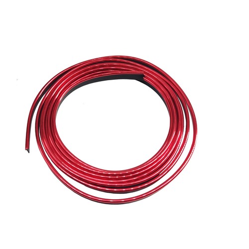 Profilo cromato rosso - 3mt, per