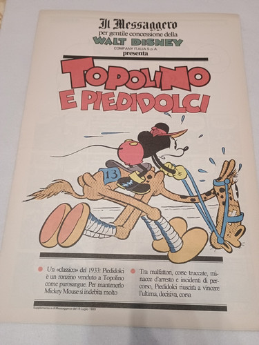 Topolino piedidolci fumetto - topolino,