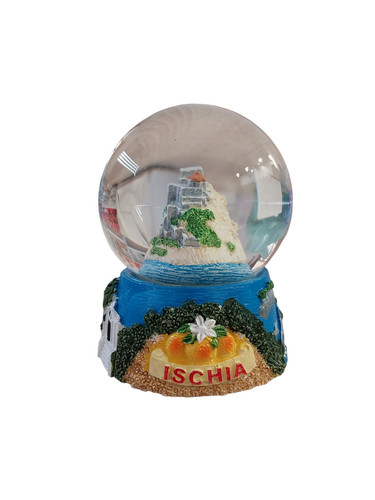 Sfera vetro con neve ischia - con,