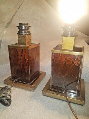 Pair table lamp metacrilico - pair,