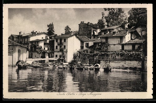 Cartolina isola bella lago - bella,,