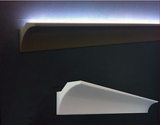 CORNICI IN POLISTIROLO TAGLIATE 70 x 70 x 1000 MM  CORNICE PER LED, Barra da 2 m
