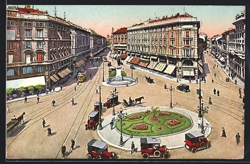 Milano panorama tram - milano,, panorama,