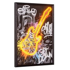 Quadro  CHITARRA  con luce led  e cornice