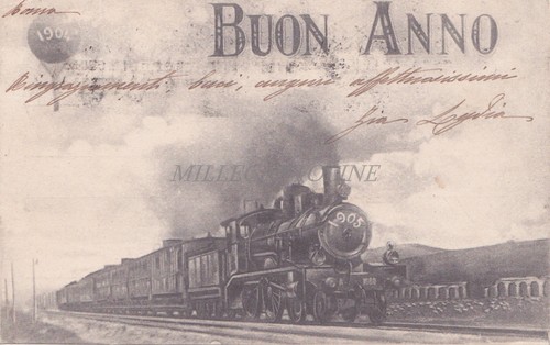 Buon anno treno cartolina - treno,,