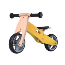 BICI IN LEGNO 2 IN 1 TRASFORMABILE 2 ANNI + TRICICLO GIALLA PROLUDIS ORIGINALE