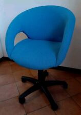 Sedia Poltrona Visitatore da Ufficio in Tessuto Pensacola Azzurra